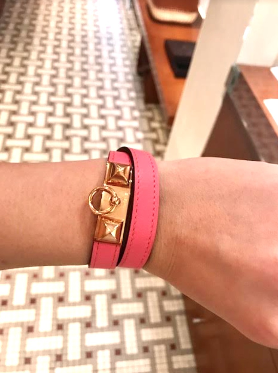 大人気！HERMES Rivale Double Tour♡ローズアザレ♡