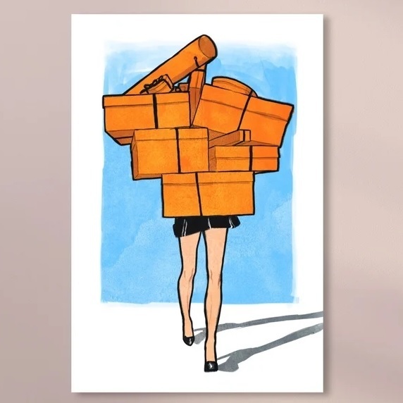 速達便★Oliver Gal★Orange Box Overload★キャンバス 61x91cm