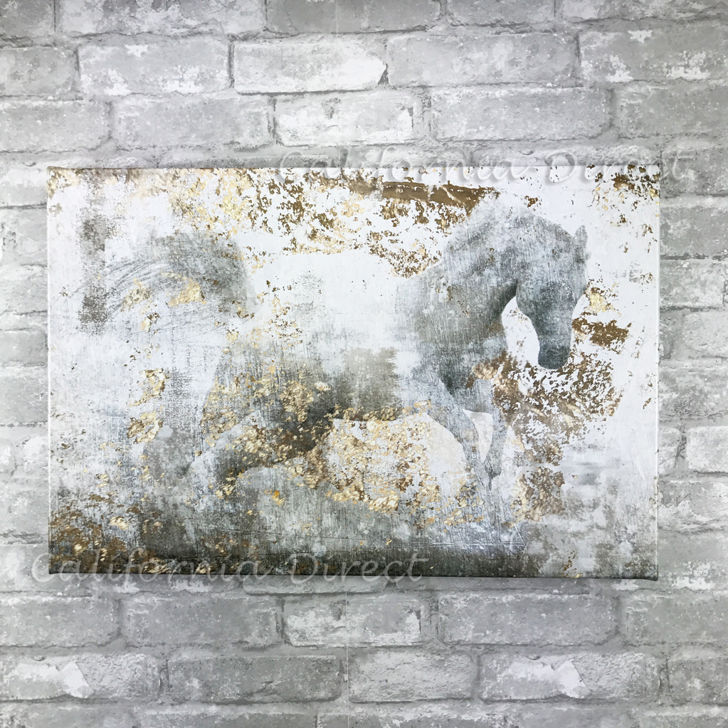 Oliver Gal 特大 114x76cm Running Equus キャンバスアート