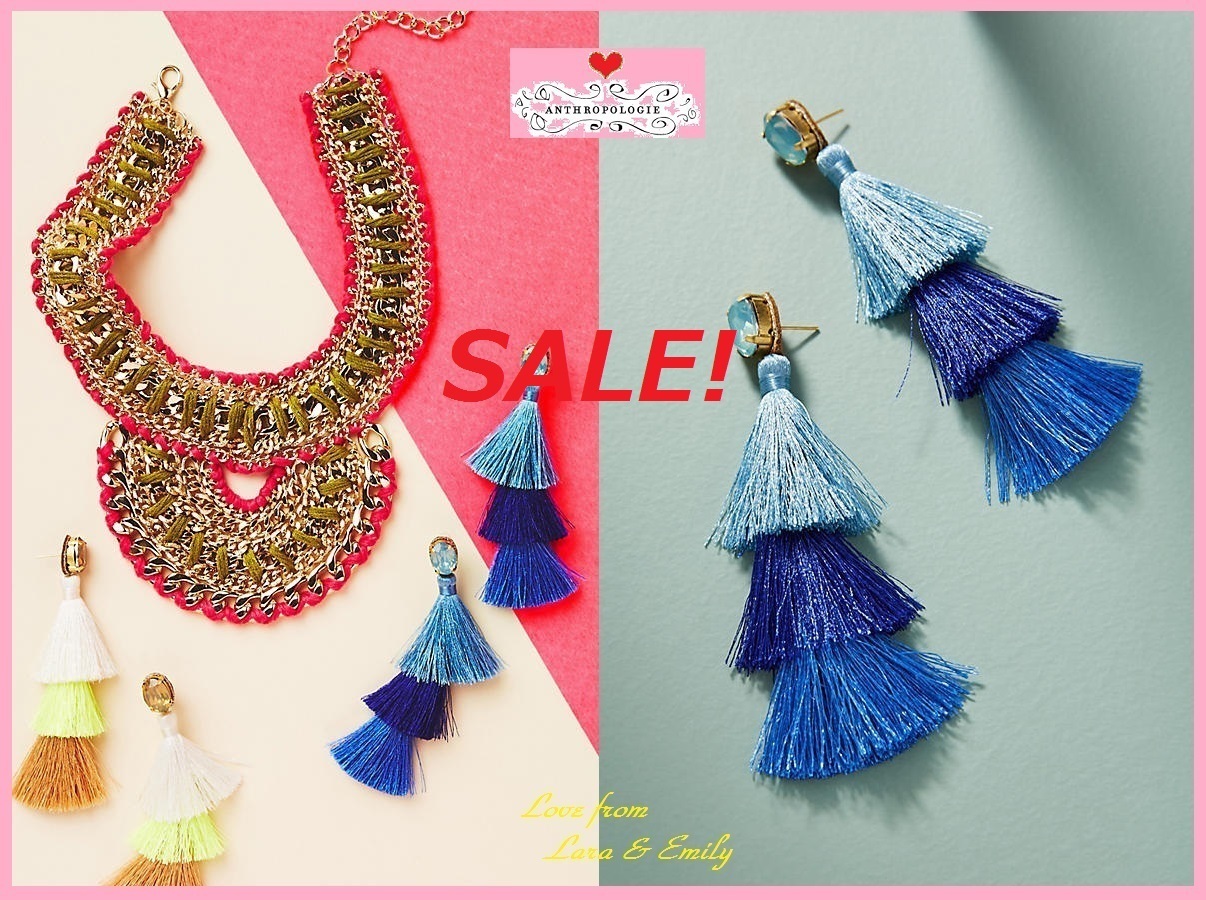 店舗完売★ラス１即納【Anthro】Cha Cha Tassel Drop Earrings