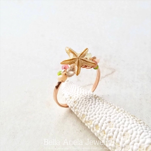 スパイラルシェル クラスター リング ハワイ BellaAnela #535