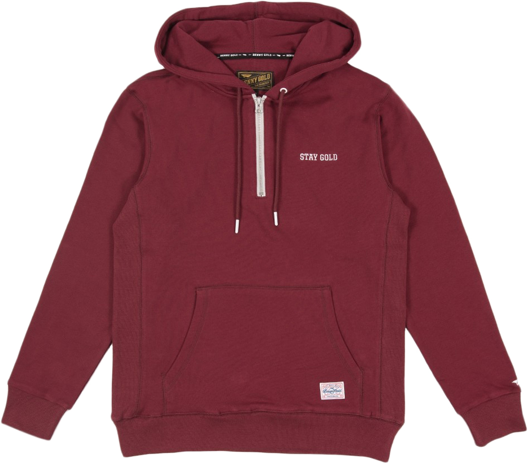 Benny Gold Goalpost 1/4 Zip Hoodie -メルロー
