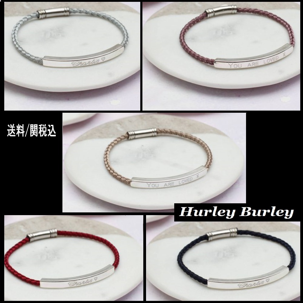【HURLEY BURLEY】Silver And Silk Twist Bracelet 5色 名入れ♪