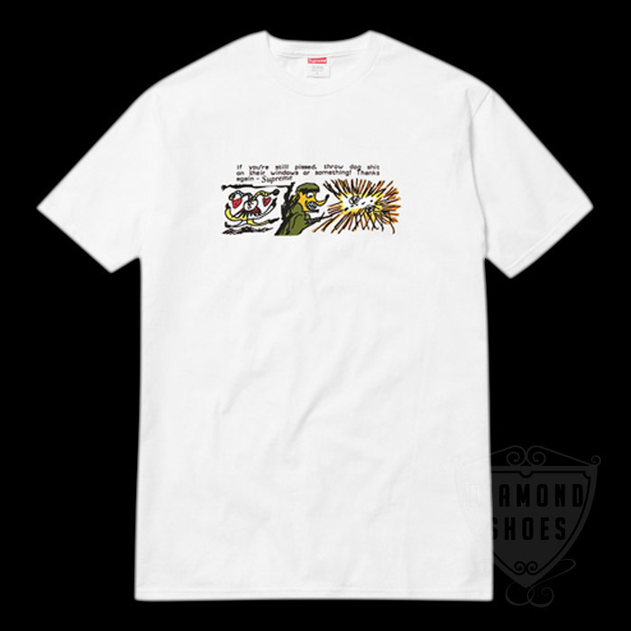 FW17 SUPREME DOG SHIT TEE WHITE S-XL 送料無料