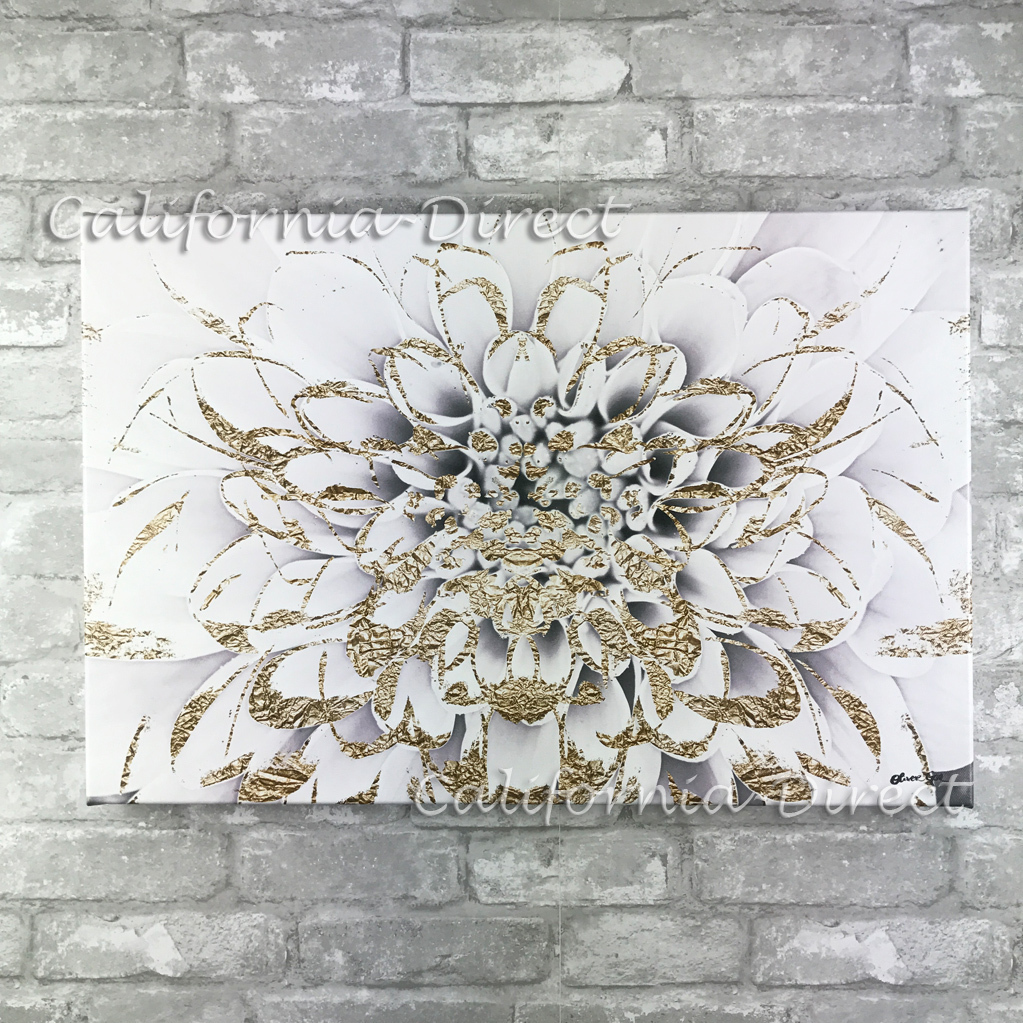 Oliver Gal 大きい 91x61cm Floralia Blanc キャンバスアート