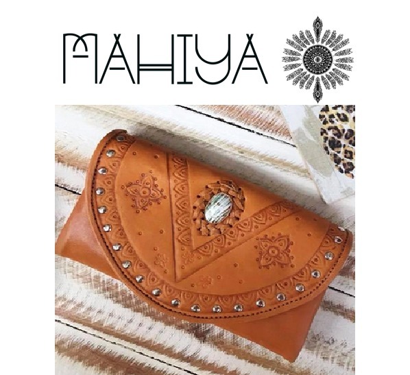 ★MAHIYA☆ALLUKA WALLET★レザー長財布☆ハンドメイド★貝殻