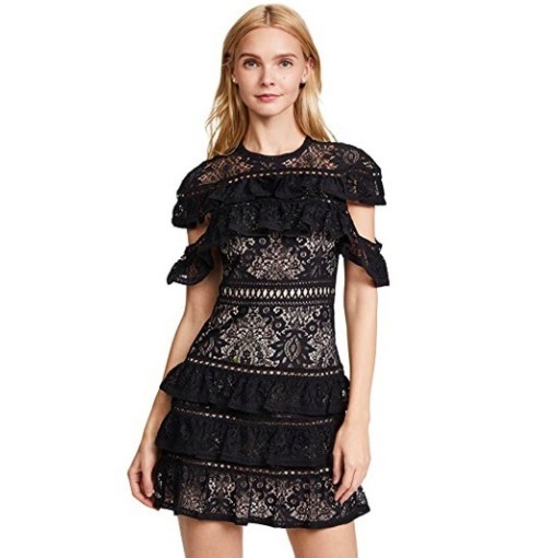 絶妙なデザイン セール Alice + Olivia Jolie レース ワンピドレス関税