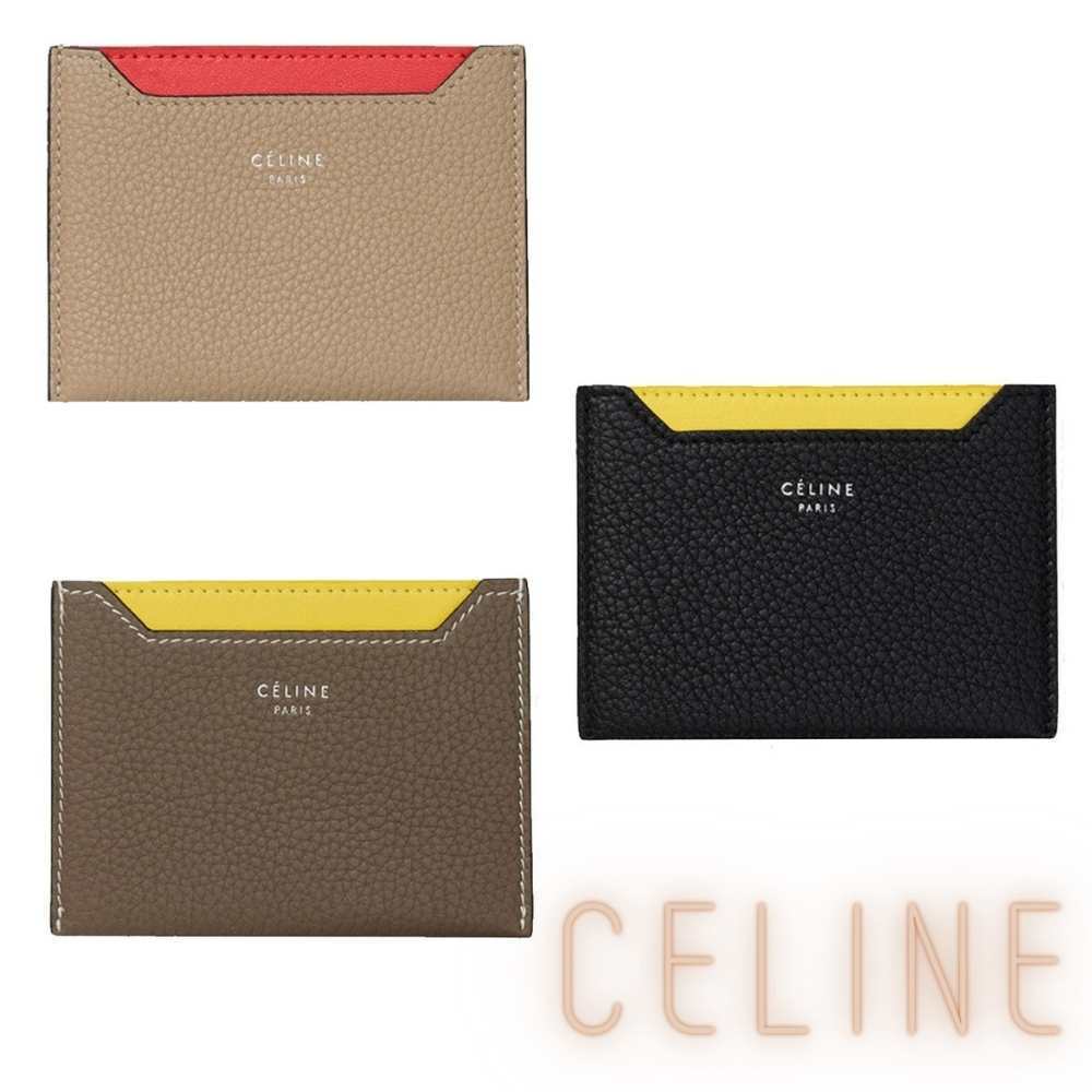 《CELINE》カードホルダー*バイカラー カーフスキン★3カラー