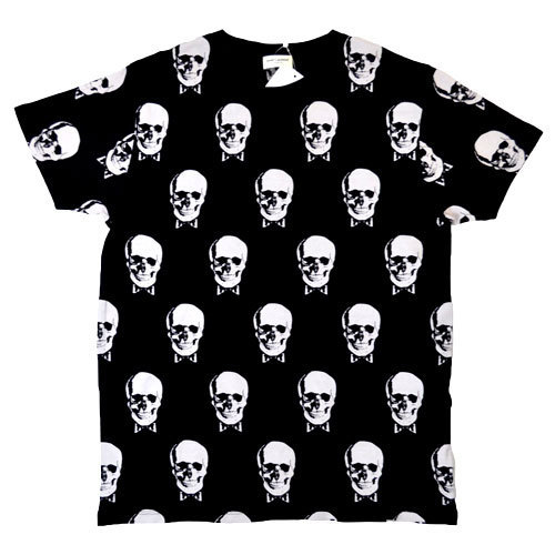 【SAINT LAURENT】BLACK AND WHITE SKULL T-SHIRT【即発送】