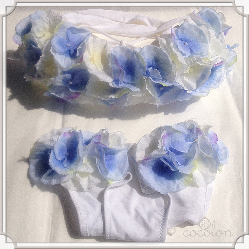 国内在庫有 即納&送料込[チュアンピサマイ]お花ビキニ ブルー