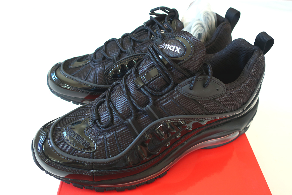 てなグッズや Air Nike Supreme 入手困難!16S/S Max 黒 98エアマックス スニーカー てなグッズや Air Nike Supreme 入手困難!16S/S Max 黒 98エアマックス スニーカー