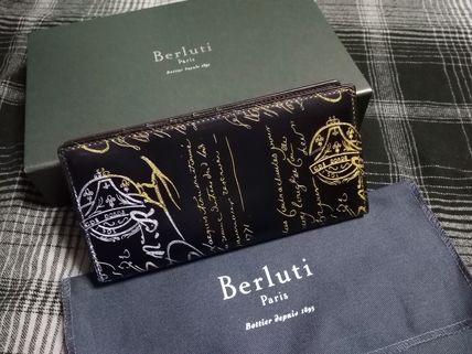 Berluti 長財布 Wスタンプx金銀Wパティーヌ希少品!!　ベルルッティ　SANTAL