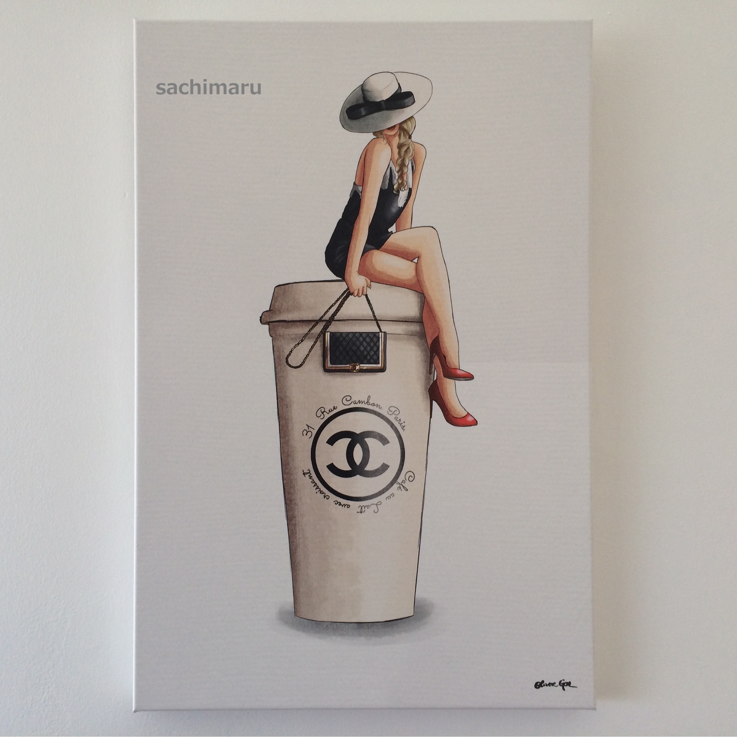 速達便★Oliver Gal★Cafe Au Lait Cambon★キャンバス 25x38cm