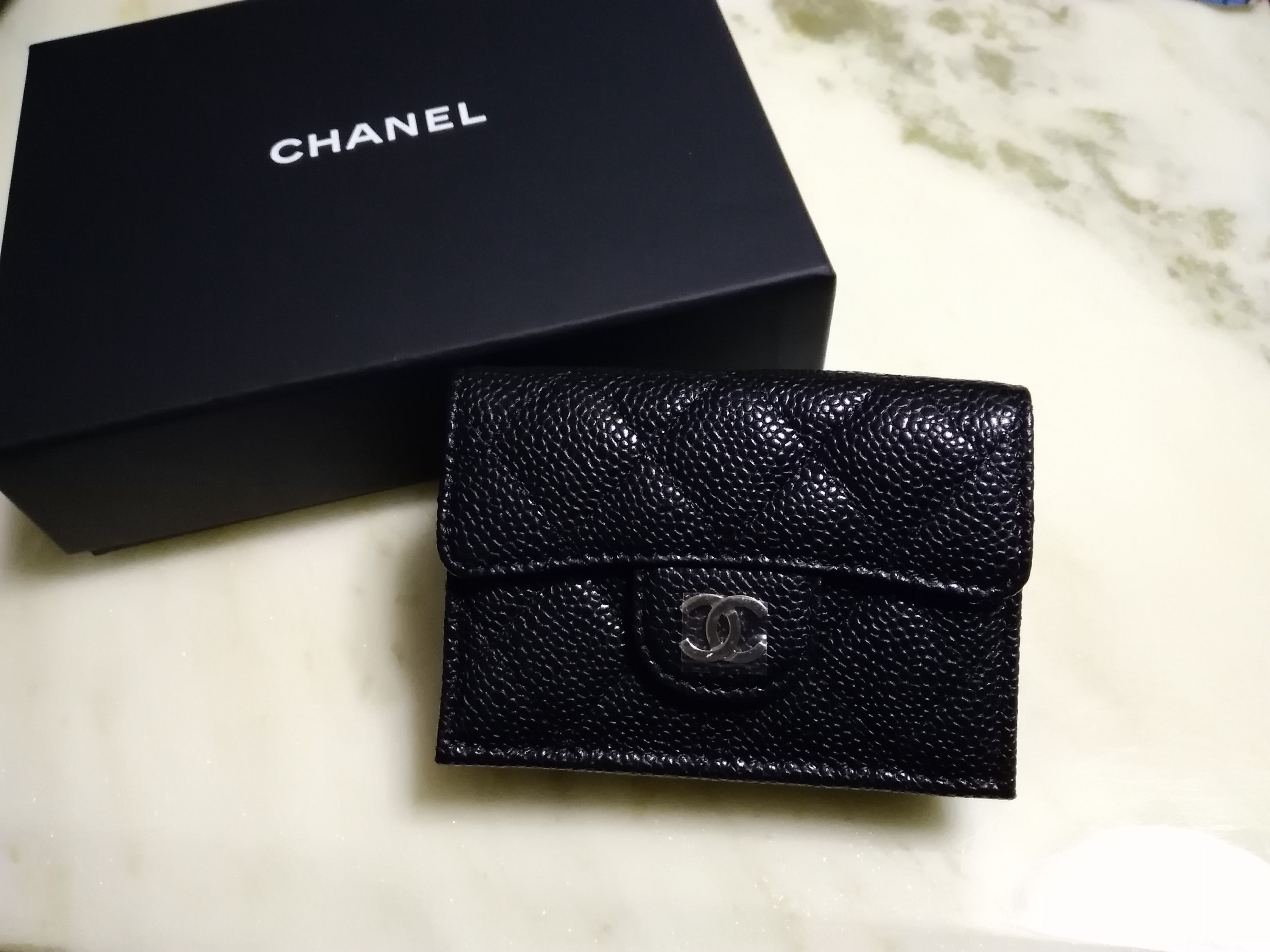 国内発送★シャネルCHANEL 新デザイン大人気 三つ折りミニ財布