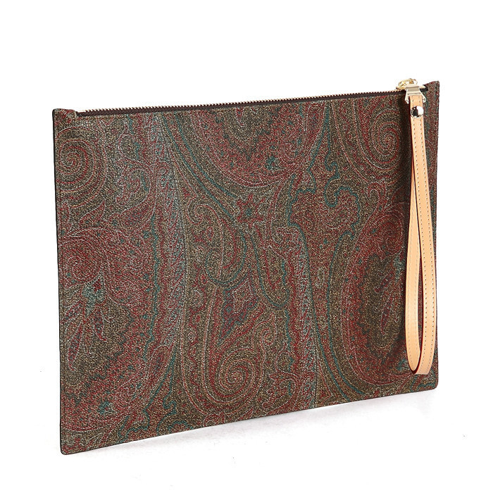 ETRO 18SS ストラップ付き ペイズリークラッチバッグ