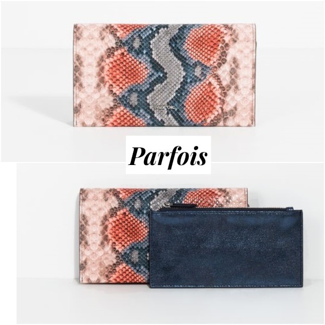ポルトガルParfois★エレガンス長財布 バイソン柄&便利デザイン