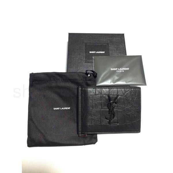 【関税込】Saint Laurent◆モノグラム マネークリップ 折り財布