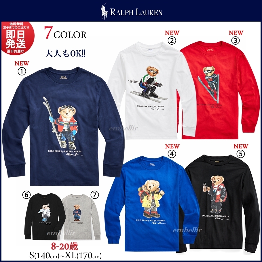 国内発送 送料関税込 Ralph Lauren 大人OK ポロベアーロンT 長袖