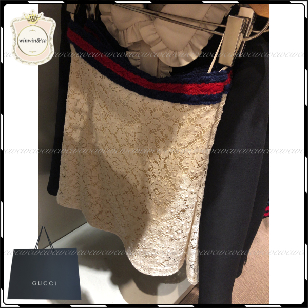 SALE【国内発送】GUCCI レースが上品♪スカート