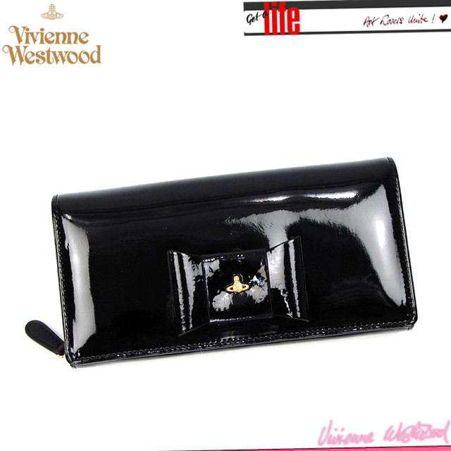 ヴィヴィアンウエストウッド Vivienne FIOCCO リボン 長財布 黒