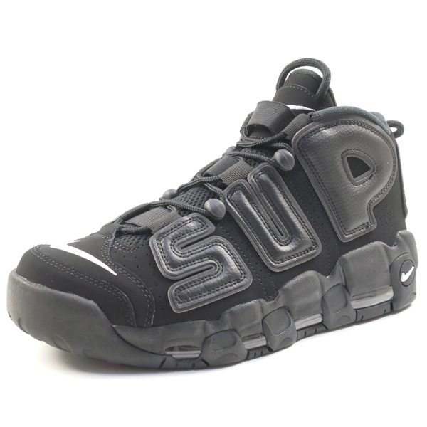 Supreme×NIKE SS17 AIR MORE UPTEMPO 黒 (ステッカー付き)