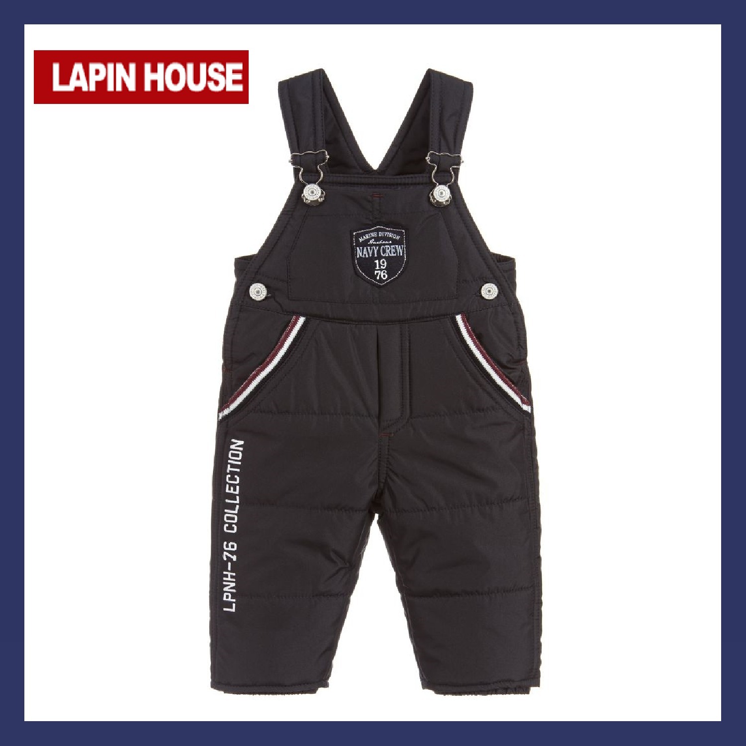 LAPIN HOUSE★ Blue サロペット★12M-6Y 関税込