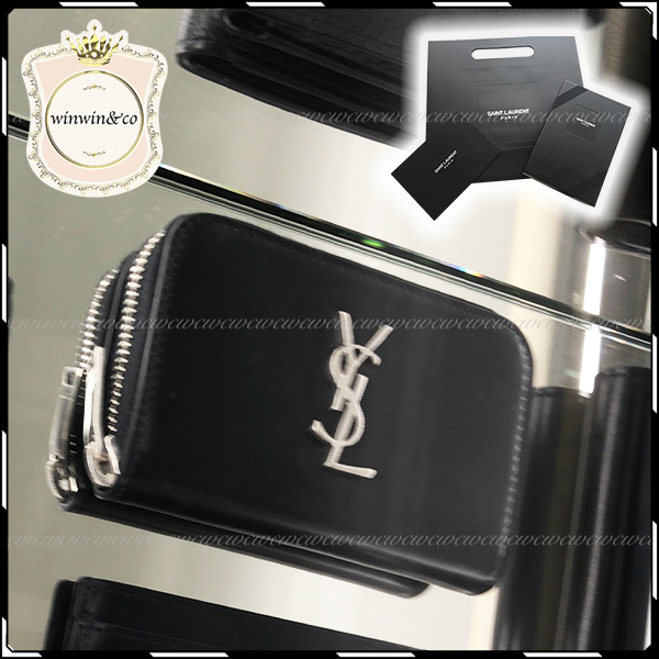 【国内発送】Saint Laurent◆メンズ ギフトに♪ZIPカードケース