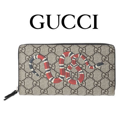 18AW ☆Gucci☆ GG Supreme ラウンドZip長財布 KINGSNAKE♪ 18AW ☆Gucci☆ GG Supreme ラウンドZip長財布 KINGSNAKE♪