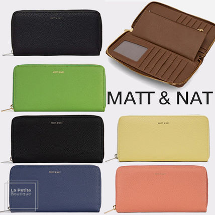 カラバリ豊富【MATT&NAT】CENTRAL ラウンドジップ長財布 vegan MATT&NAT】新作〇ベーガン〇CENTRAL〇ラウンドジップ長財布5色