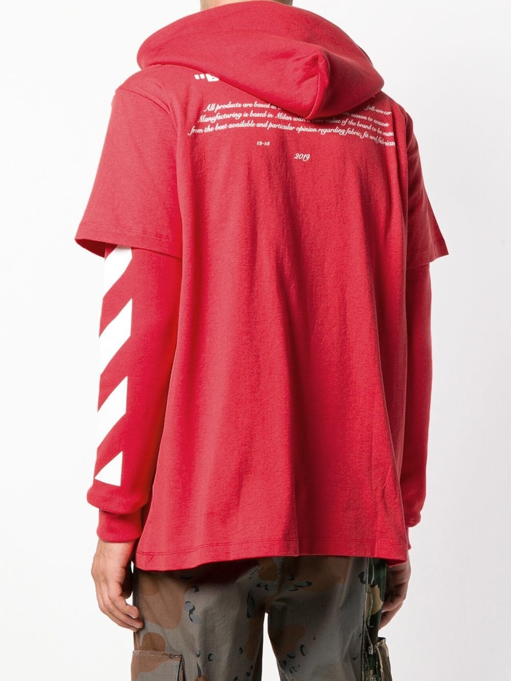 //Off-White// DIAG BERNINI LAYERED HOODIE 重ね着 パーカー 赤