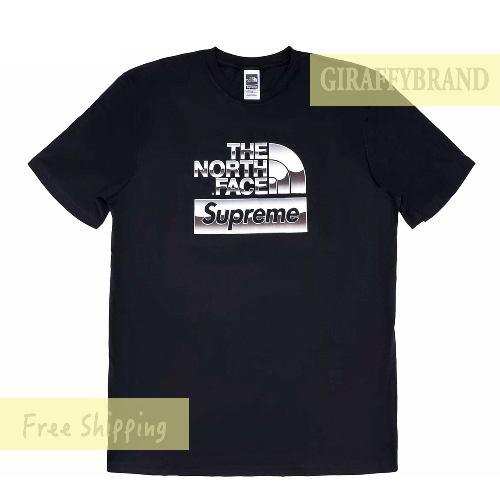 M-L ☆ 18SS SUPREME TNF Metallic Logo Tee / T-shirts Tシャツ・カットソー M-L ☆ 18SS SUPREME TNF Metallic Logo Tee / T-shirts Tシャツ・カットソー
