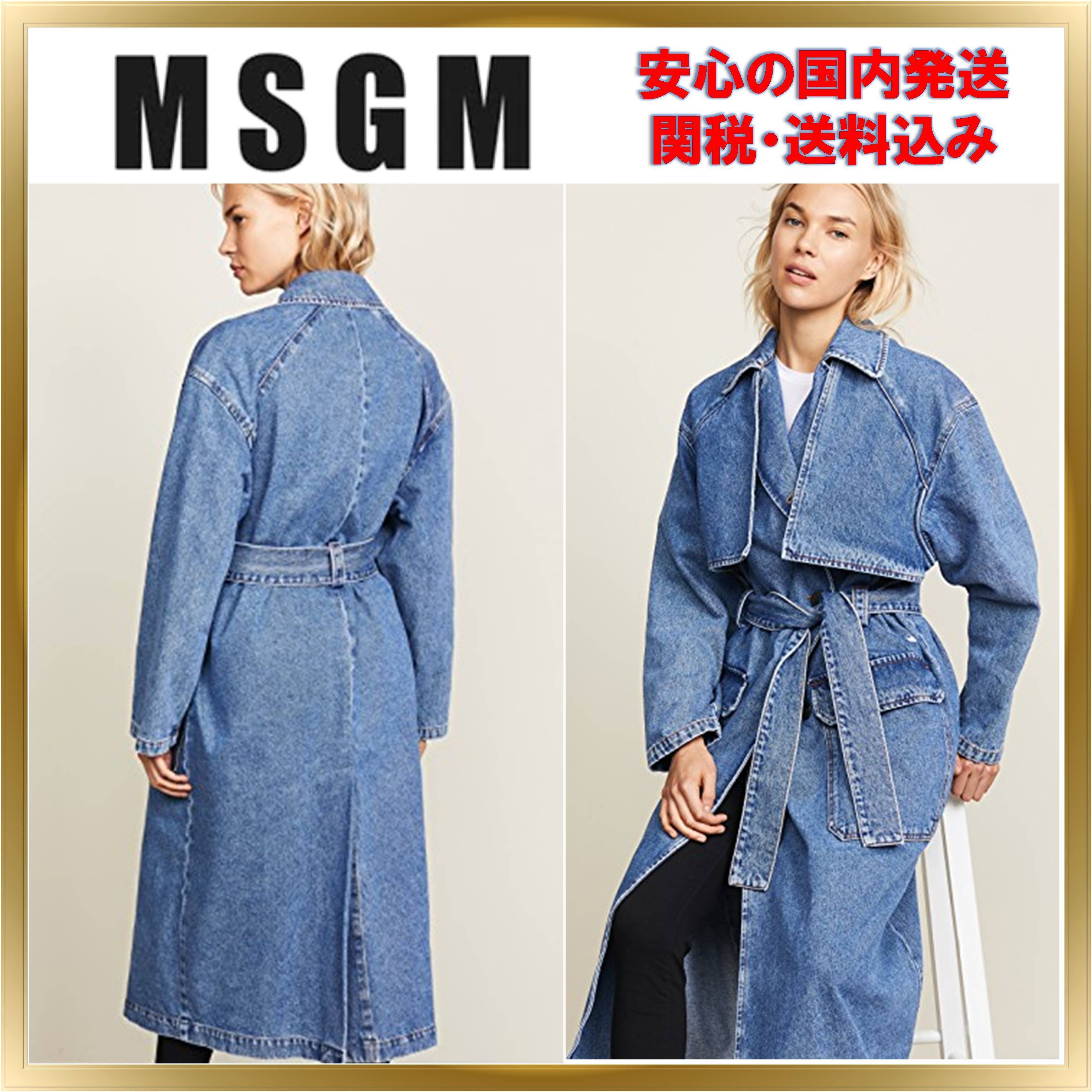 男女兼用◇MSGM◇Denim トレンチコート 【関税送料込】 コート 男女兼用◇MSGM◇Denim トレンチコート 【関税送料込】 コート