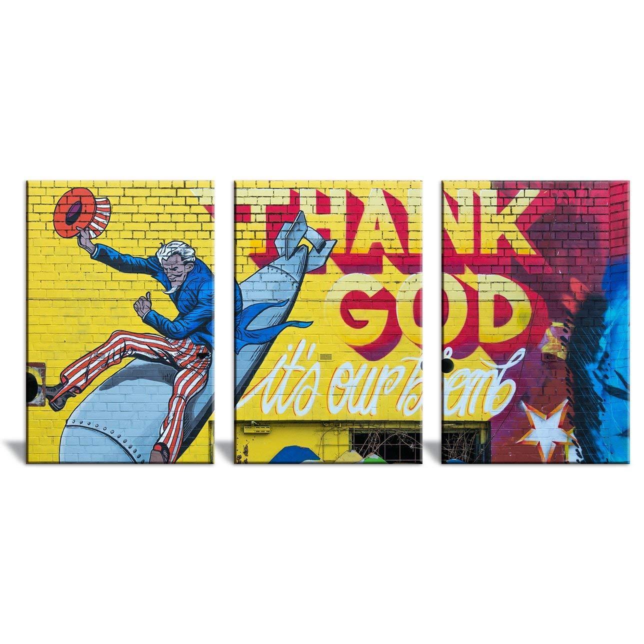 日本未入荷-2サイズ♪ウォールアート -グラフィティーUncle Sam