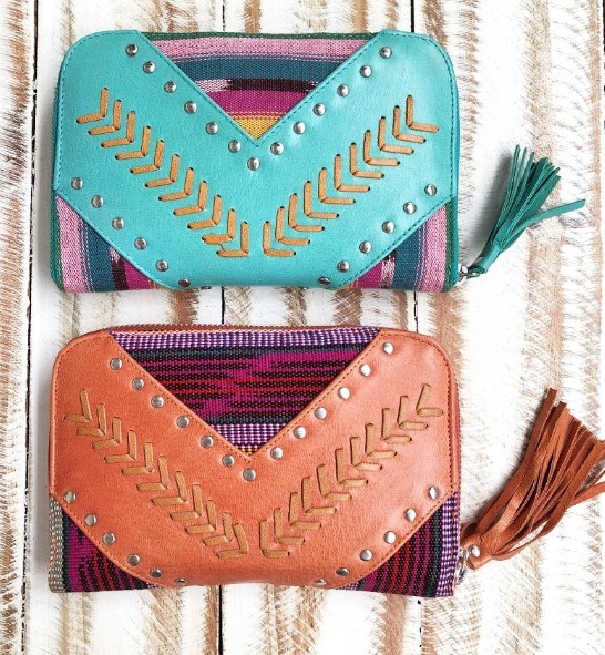 ★MAHIYA★レザー長財布☆ボヘミアン刺繍☆AVA LEATHER WALLET