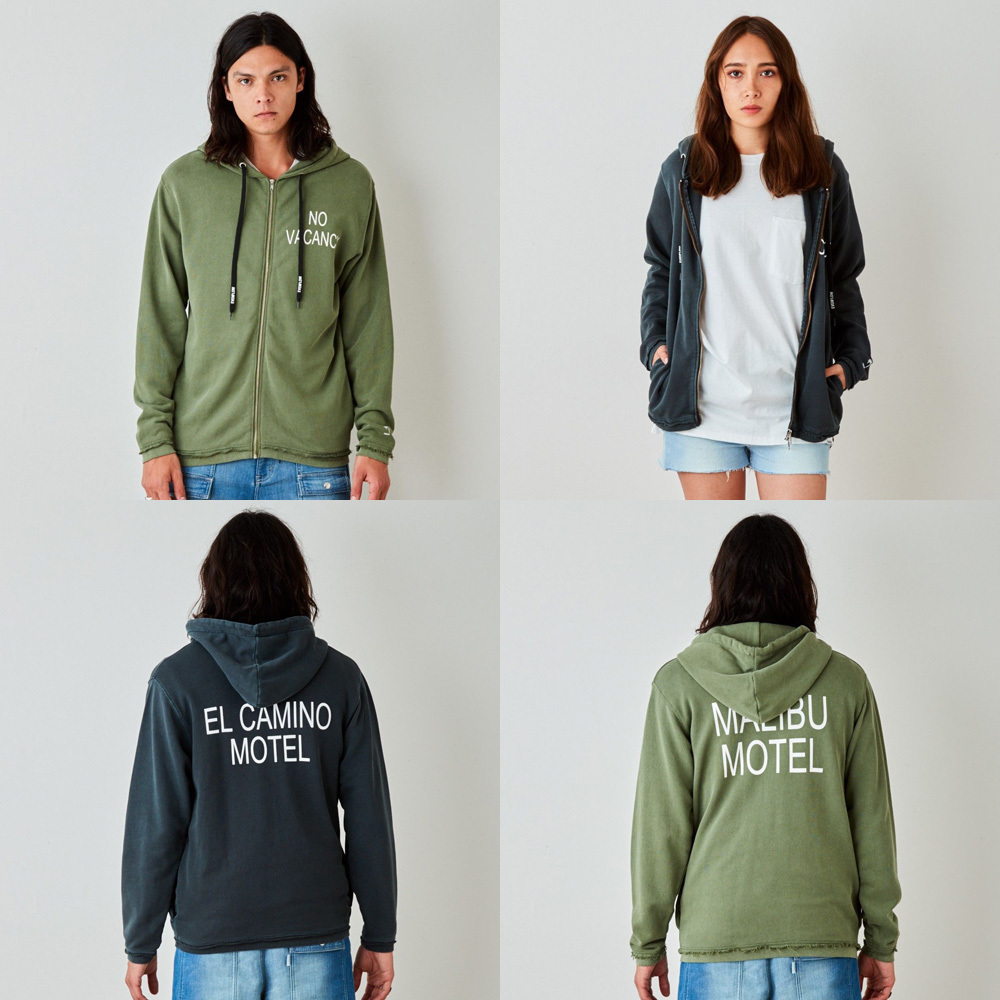 即発 パーカー ☆ MOTEL ZIP HOODIE by EVENFLOW