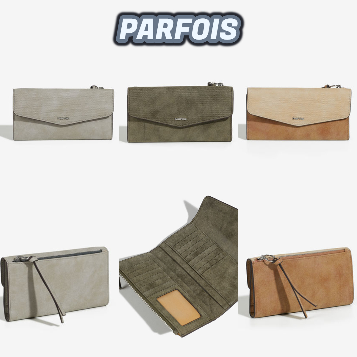 ポルトガルParfois★大人&シックなカラー魅力な長財布3色