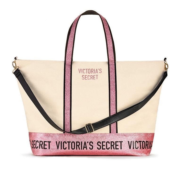 ☆Victoria's Secret☆ ロゴ入り キラキラ ピンク トートバッグ