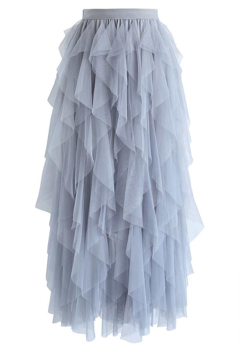 CHICWISH☆ティアードラッフルチュールスカート 3色入り