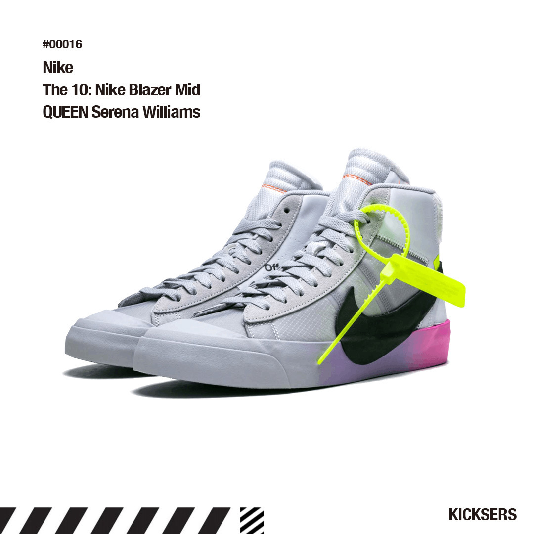 人気話題最新！Nike Blazer Off-White Wolf Grey Serena \