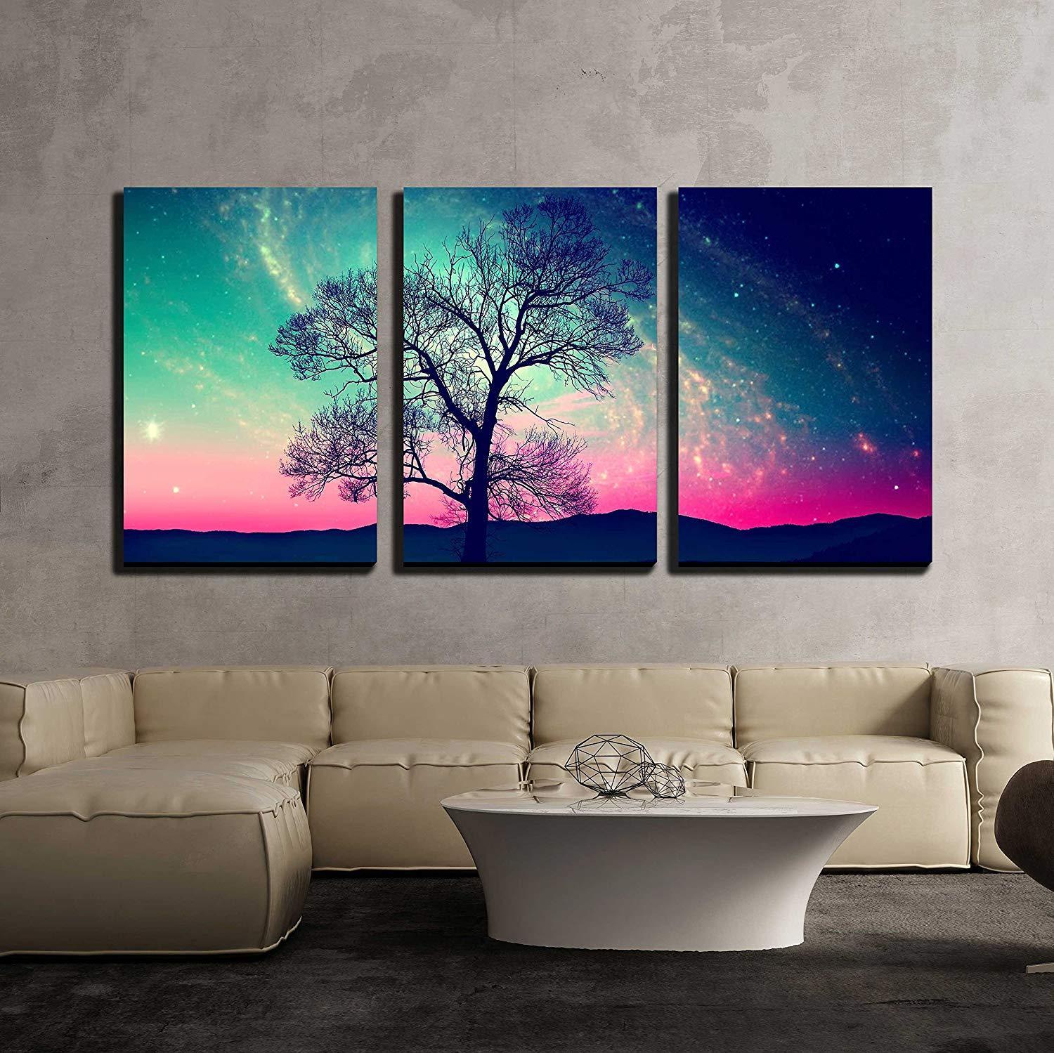 日本未入荷-2サイズ♪ウォールアート Tree over the Night Sky