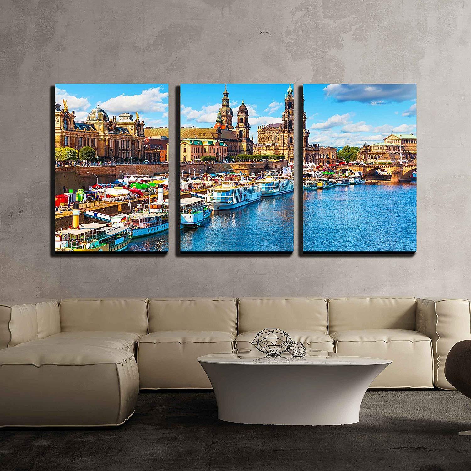 日本未入荷-2サイズ♪ウォールアート-Scenic Elbe River Dresden