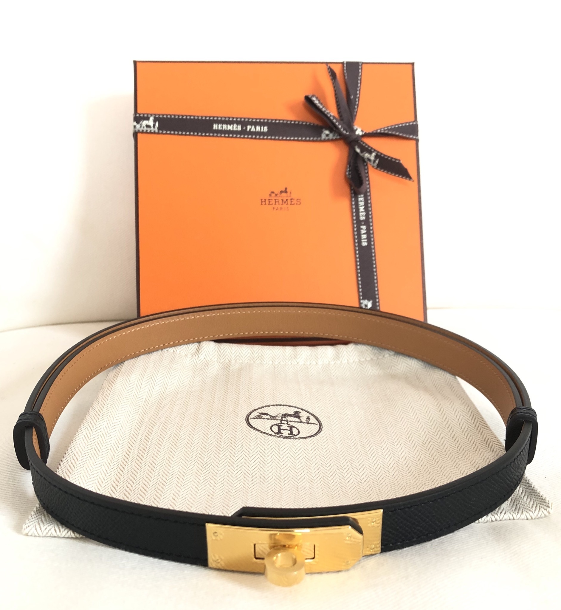 【HERMES】★エルメス Ceinture Kelly ベルト カーフスキン 18mm