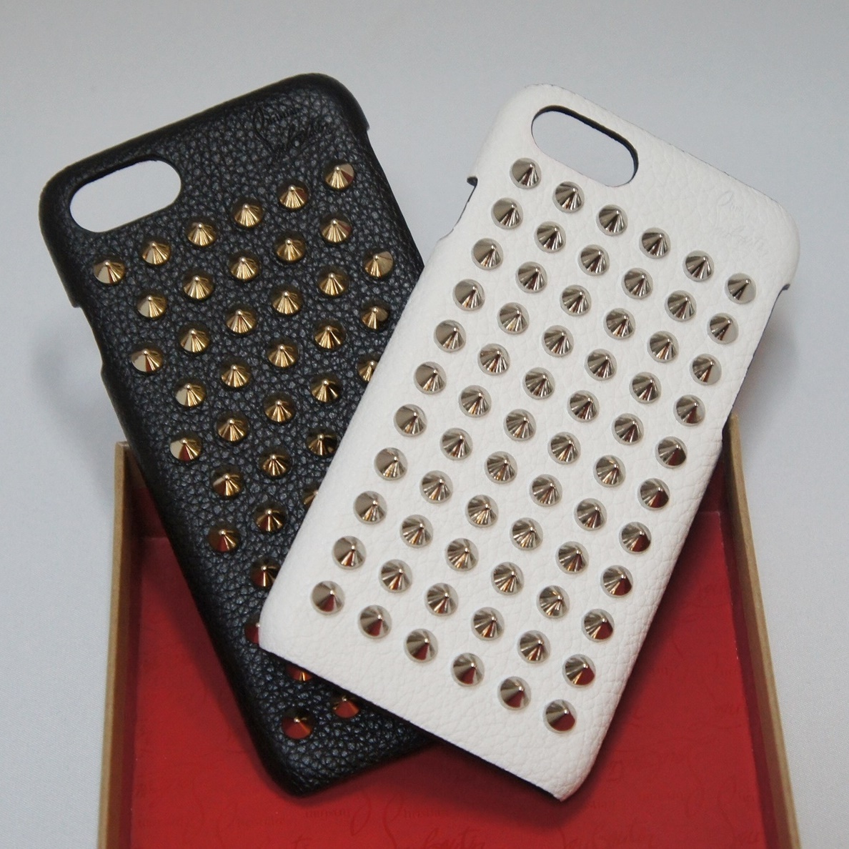 【即納OK】ルブタン Loubiphone iPhone7/8 ブラックゴールド