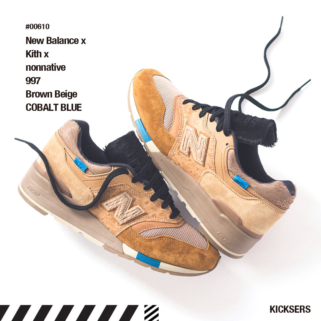 人気話題！New Balance x Kith x nonnative 997 Brown BLUE