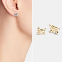 ★ COACH ★ 90715 Demi-Fine Horse And Carriage Stud Earrings