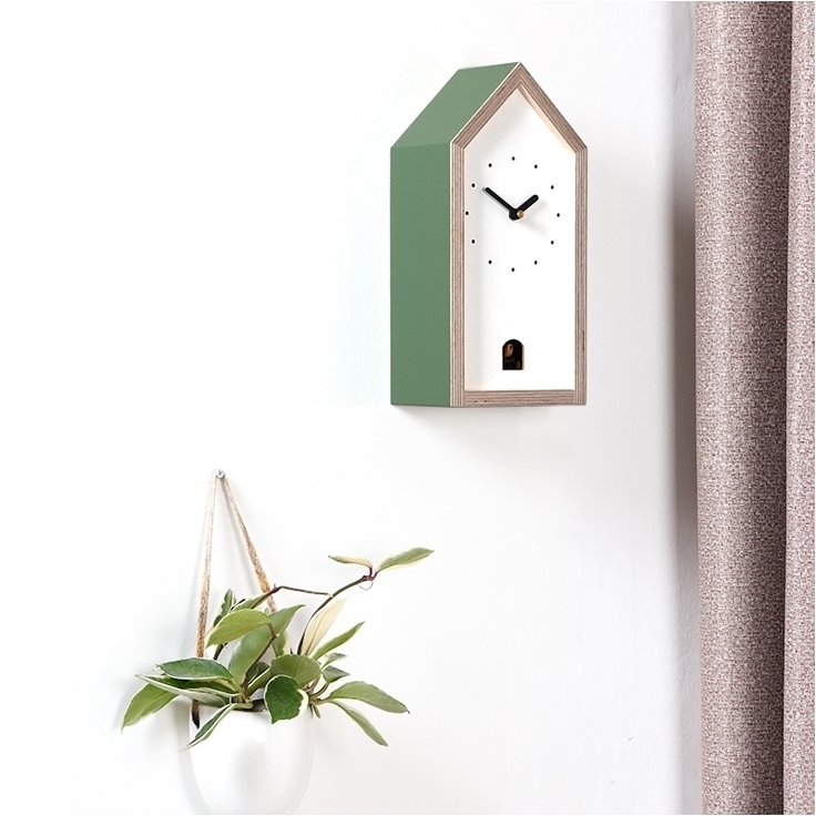 鳥の鳴き声時計 Coukoo Clock(Forest Green)