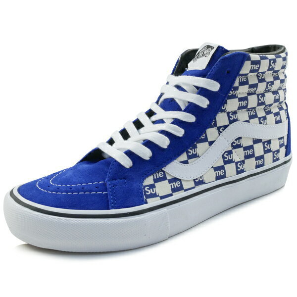 Supreme x VANS Checker Logo SK8-Hi Pro 青 Size US8.5/26.5cm