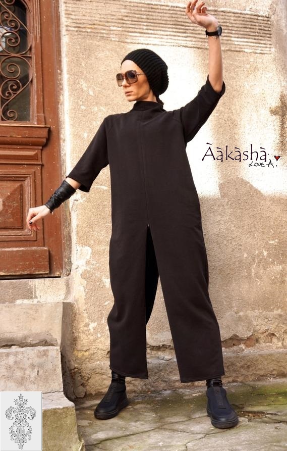 日本未入荷【Aakasha ジッパースリット コットンワンピース】