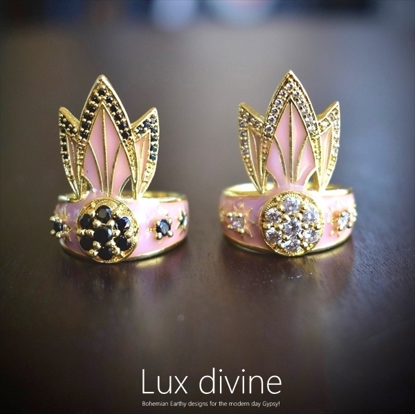 きらきら ピンク クィーン リング TIGER LILY★Luxdivine #1010