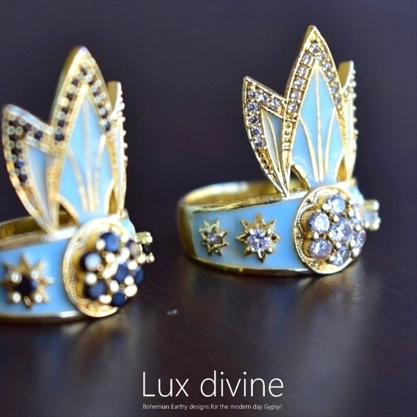 きらきら ブルー クィーン リング TIGER LILY★Luxdivine #1011